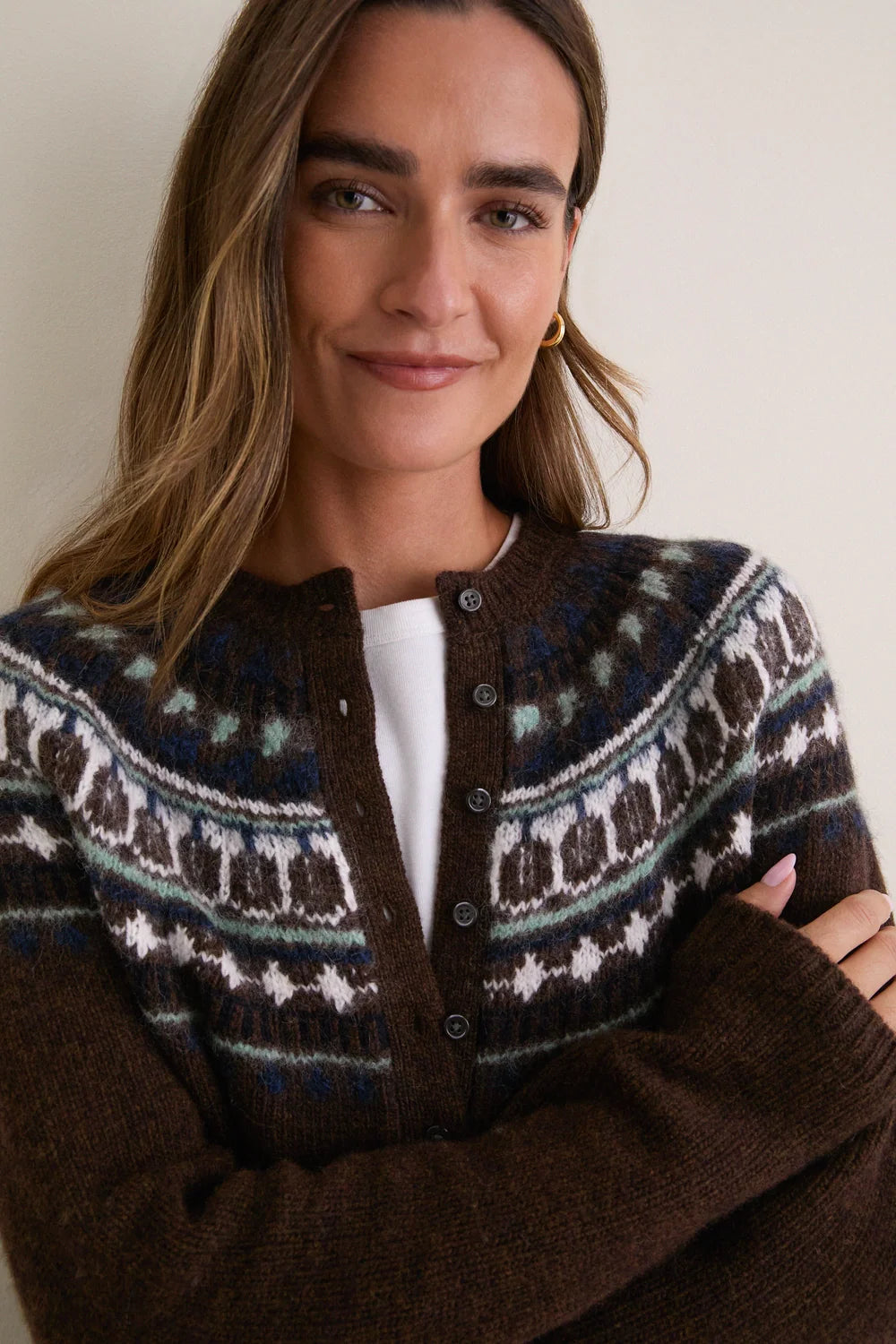 Alex Mill Chestnut Amina Fairisle Sweater