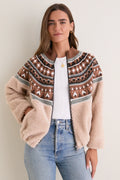 Tuckernuck Beige Multi Fair Isle Sherpa Jacket