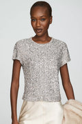 Maeve Sequined Baby Tee from Anthropologie