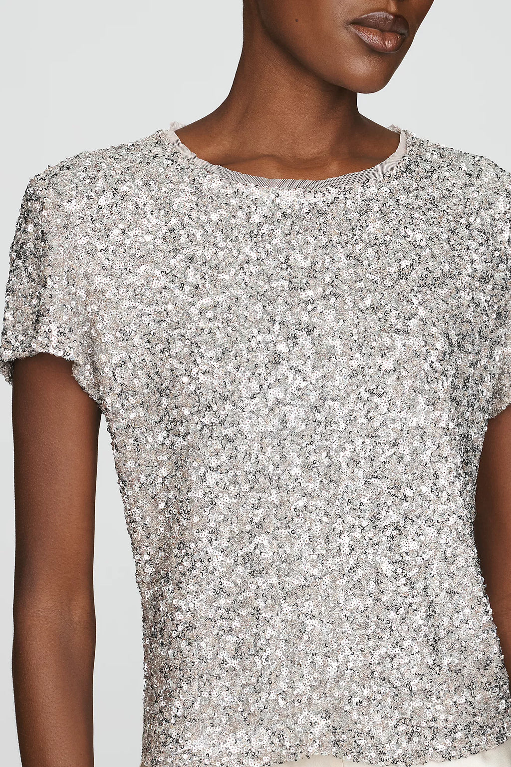 Maeve Sequined Baby Tee from Anthropologie