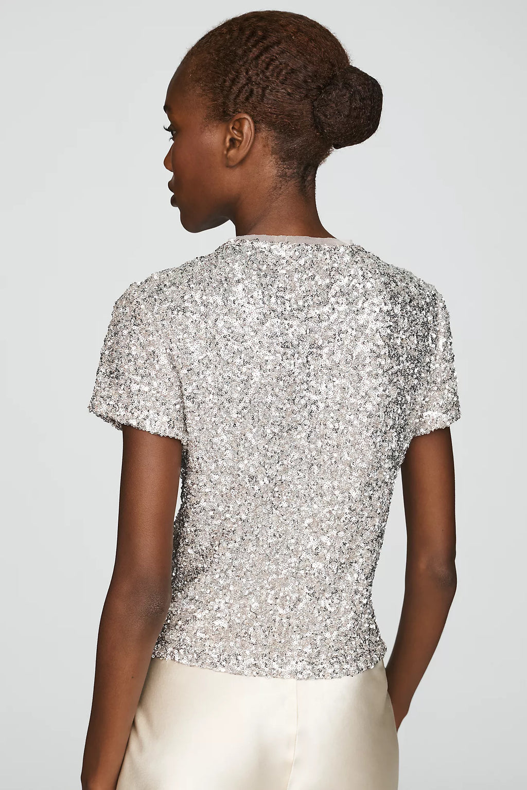 Maeve Sequined Baby Tee from Anthropologie