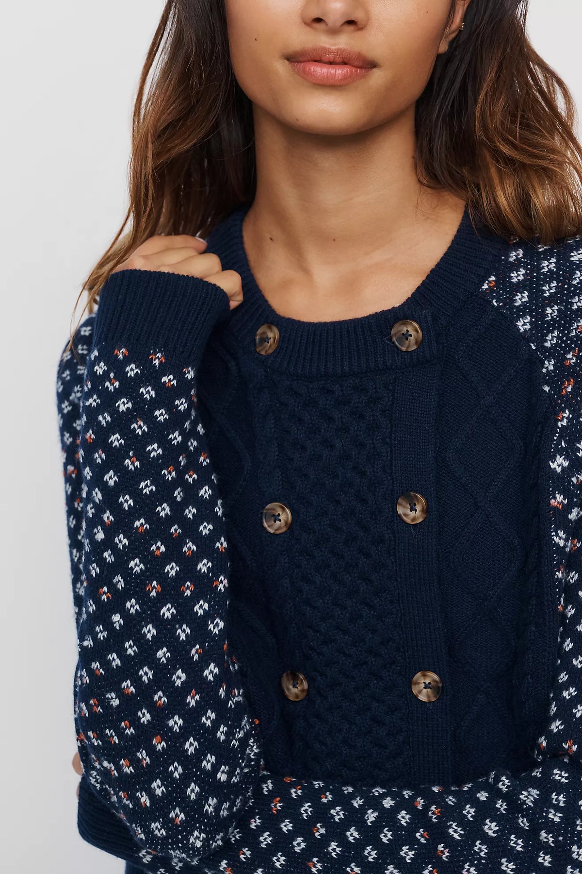 Maeve Cotton-Wool Blend Double-Breasted Cardigan