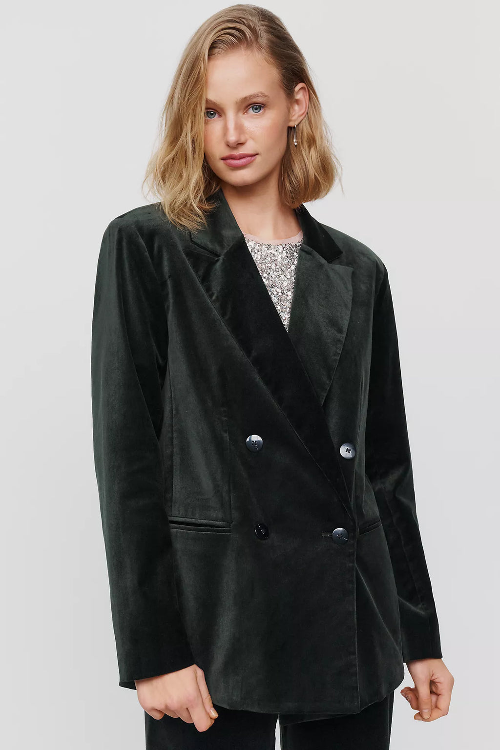 Maeve Rue Velvet Blazer from Anthropologie