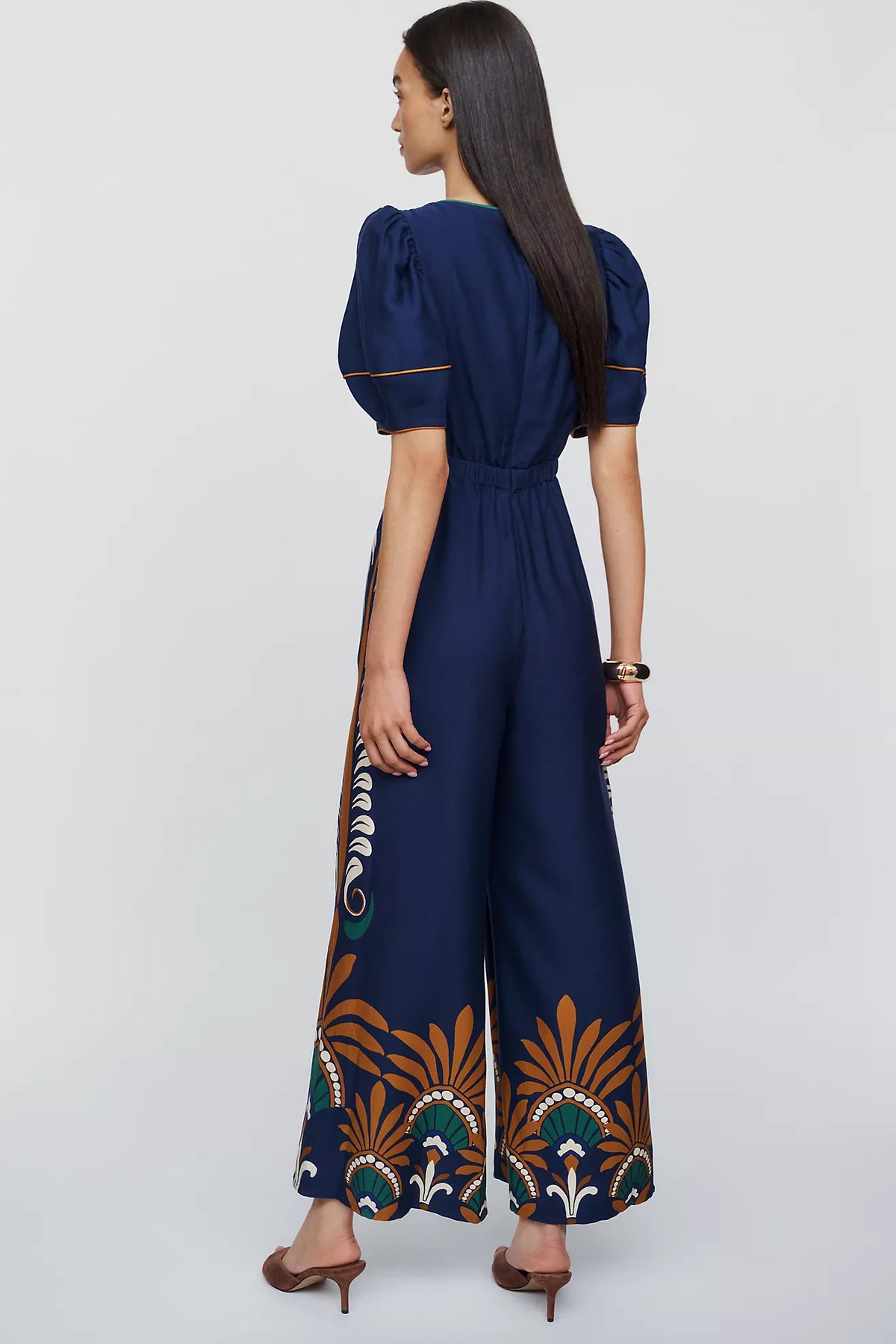 Farm Rio x Anthropologie Patterned Jumpsuit