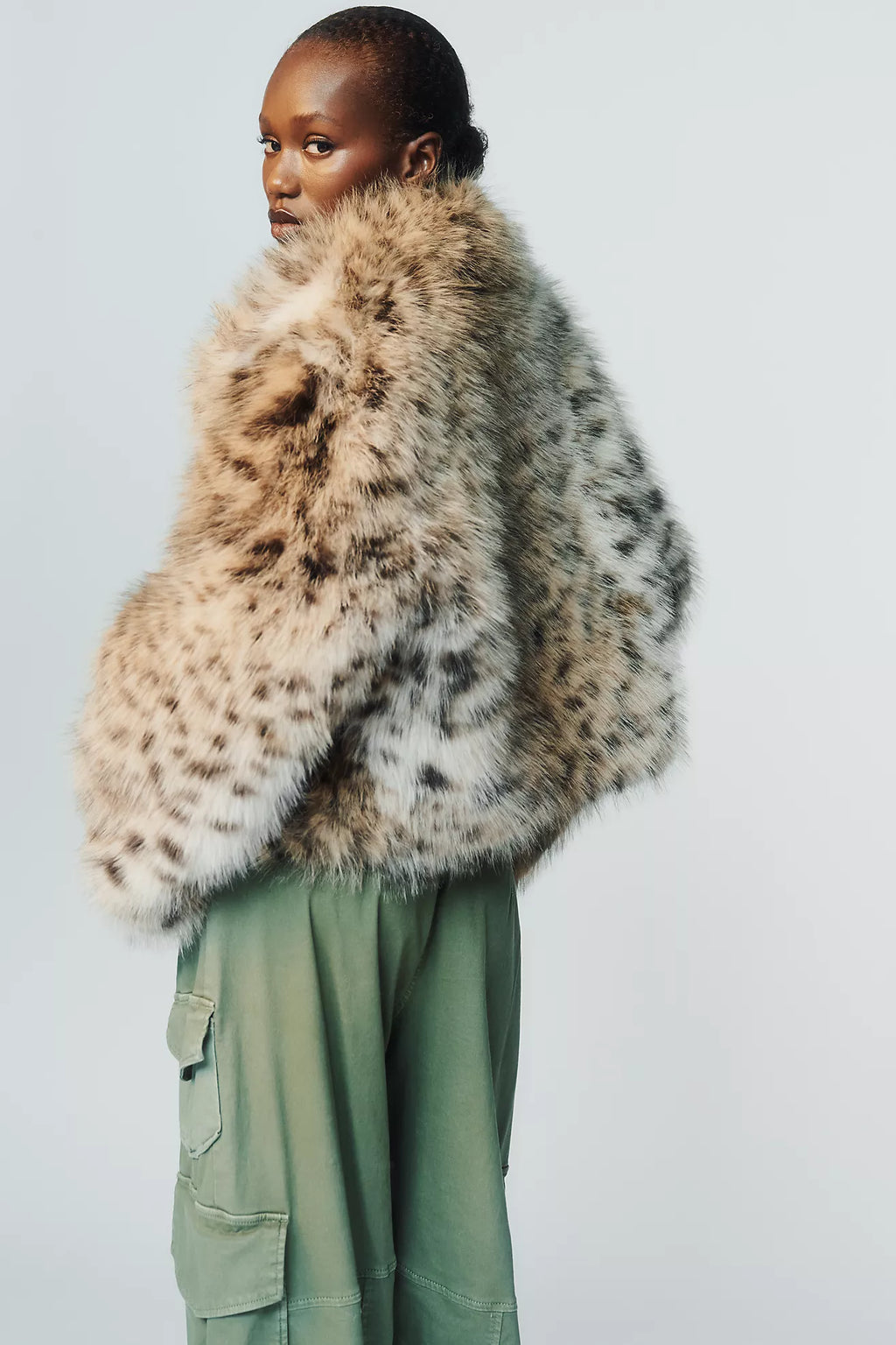 Maeve Rae Faux Fur Cropped Jacket from Anthropologie