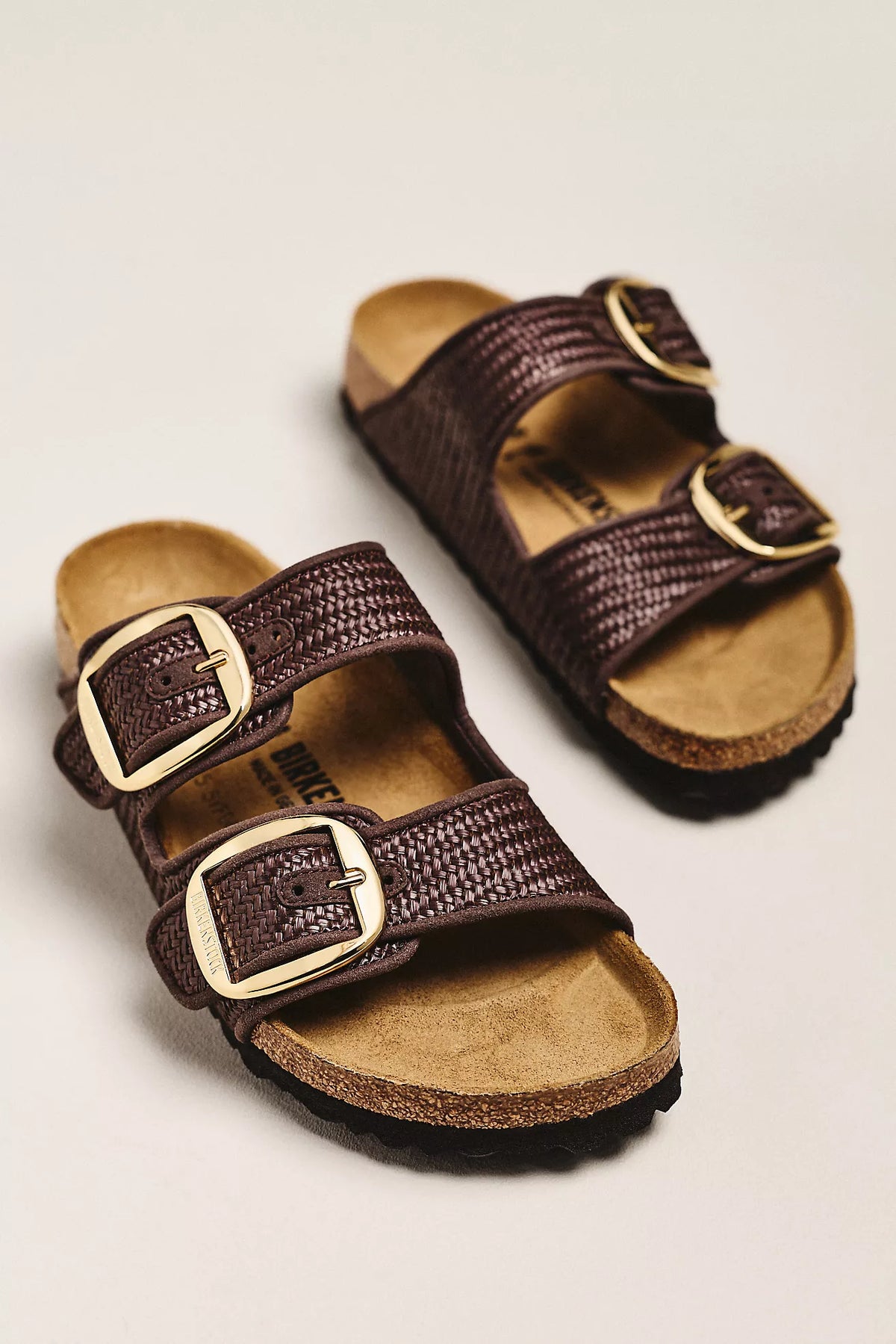 Birkenstock Arizona Big Buckle Raffia Sandals