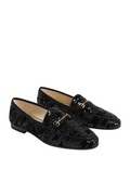 Sam Edelman Loraine Bit Loafer in Black Sequin Velvet