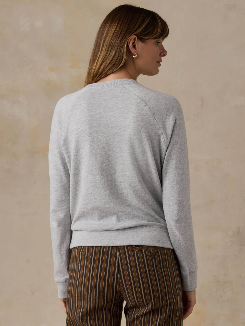 Faherty x Parks Project National Parks Sunwashed Slub Crewneck — Light Grey Heather