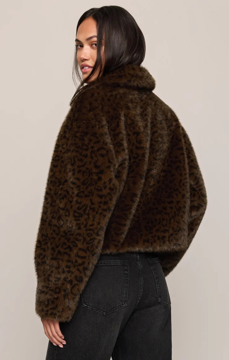 Z SUPPLY Edie Leopard Fur Jacket