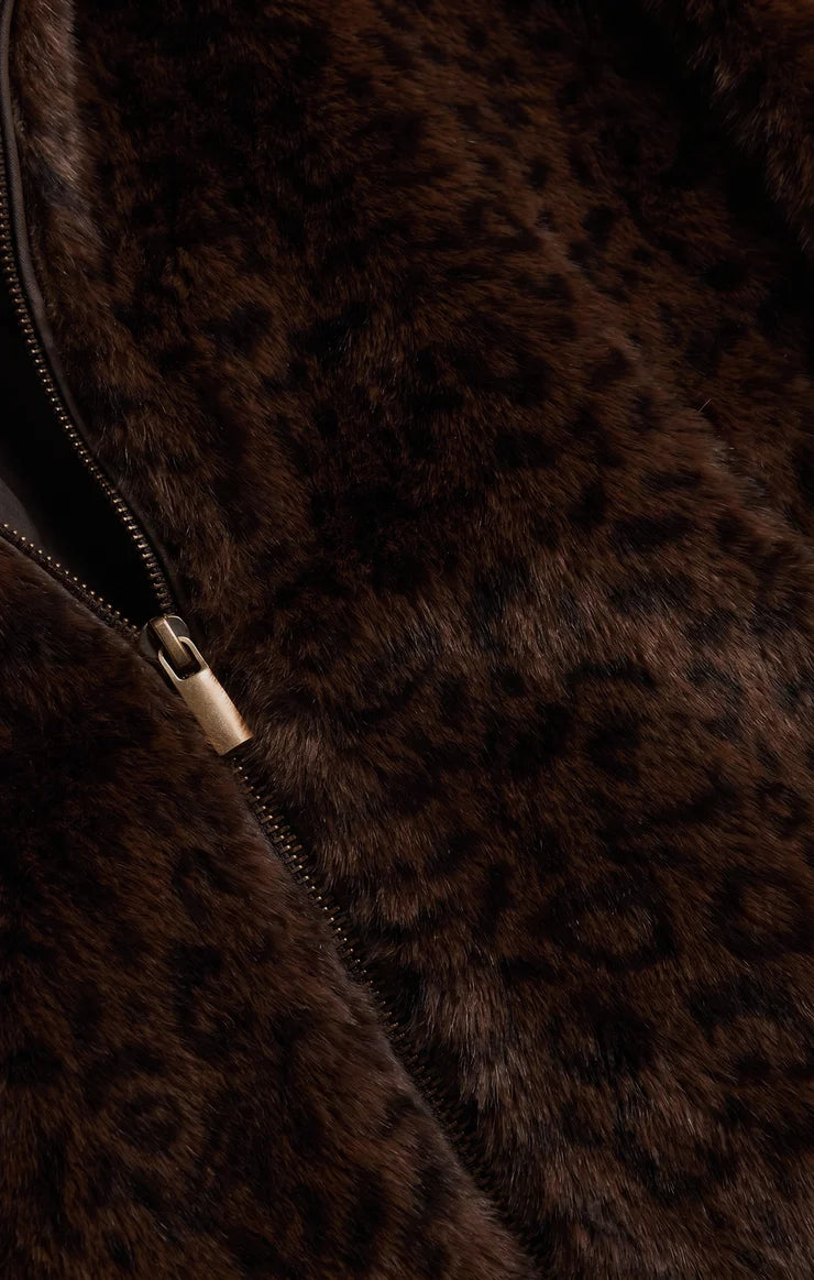 Z SUPPLY Edie Leopard Fur Jacket