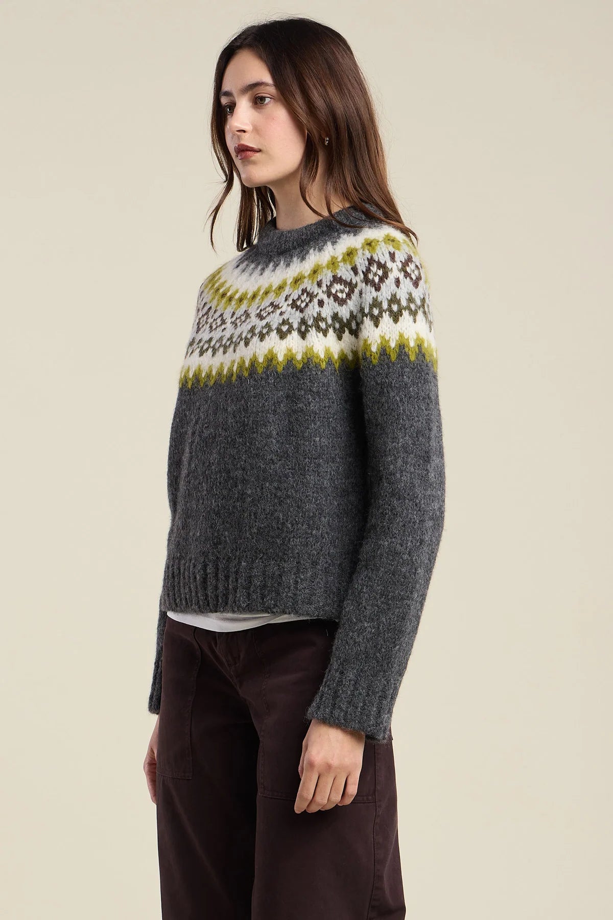 Velvet Edith Alpaca Fair Isle Sweater